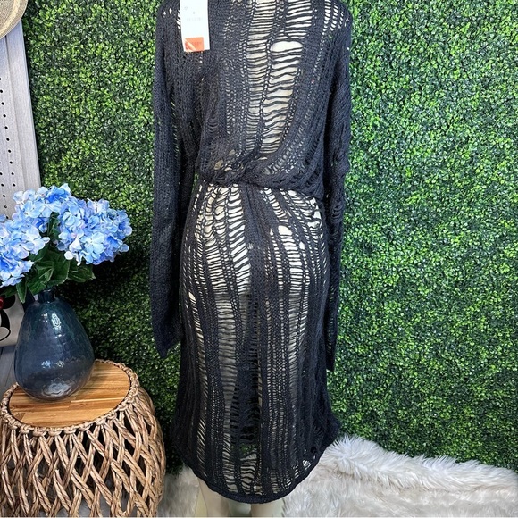 Zara knitted pull over black long sleeve nwt - Picture 6 of 10